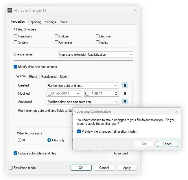 AttributeChanger-文件文件夹属性修改工具 设计
