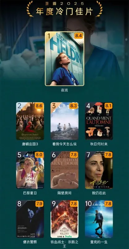 🖼豆瓣年度冷门佳片合集