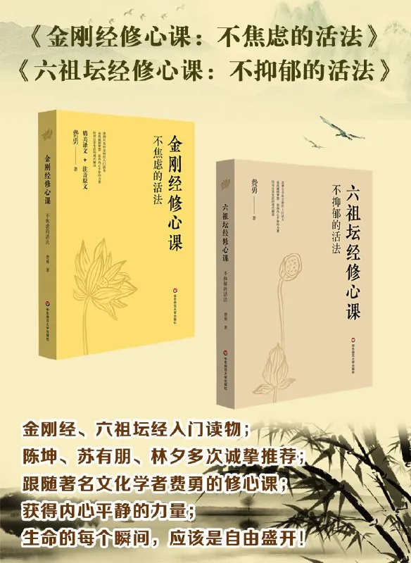 《金刚经修心课：不焦虑的活法》《六祖坛经修心课：不抑郁的活法》 书籍